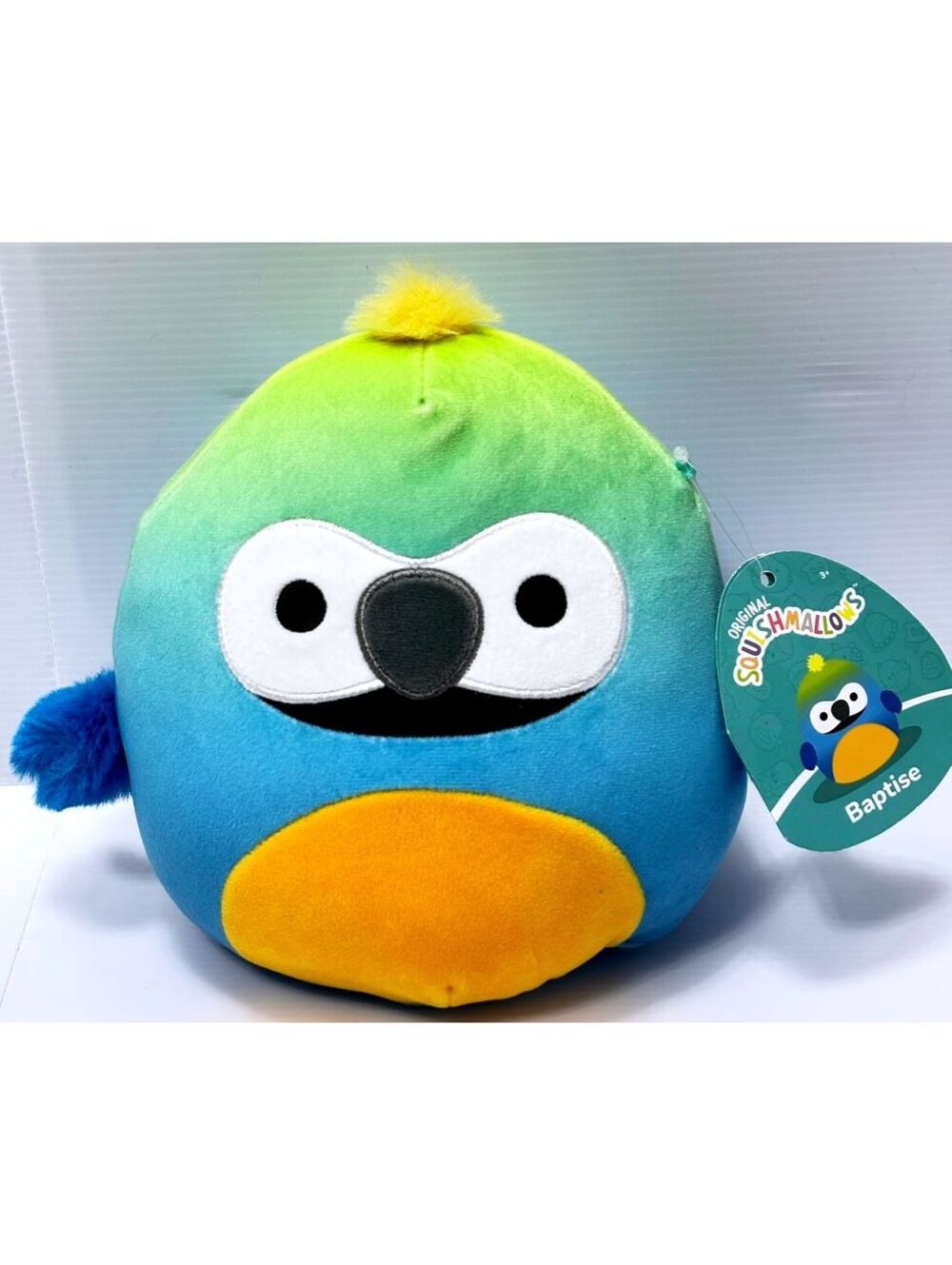 Original Squishmallows Baptise Plush Toy - Soft, Colorful Bird Stuffed Animal